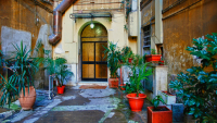 Apartment Courtyard and Door in Rome